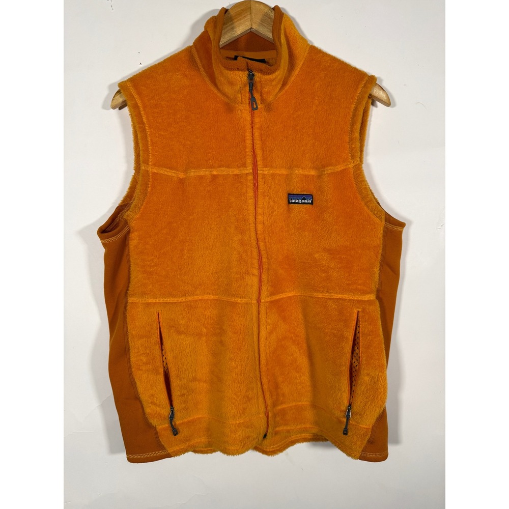 Patagonia Mens R2 Regulator Fleece Vest Orange Full Zip Size M